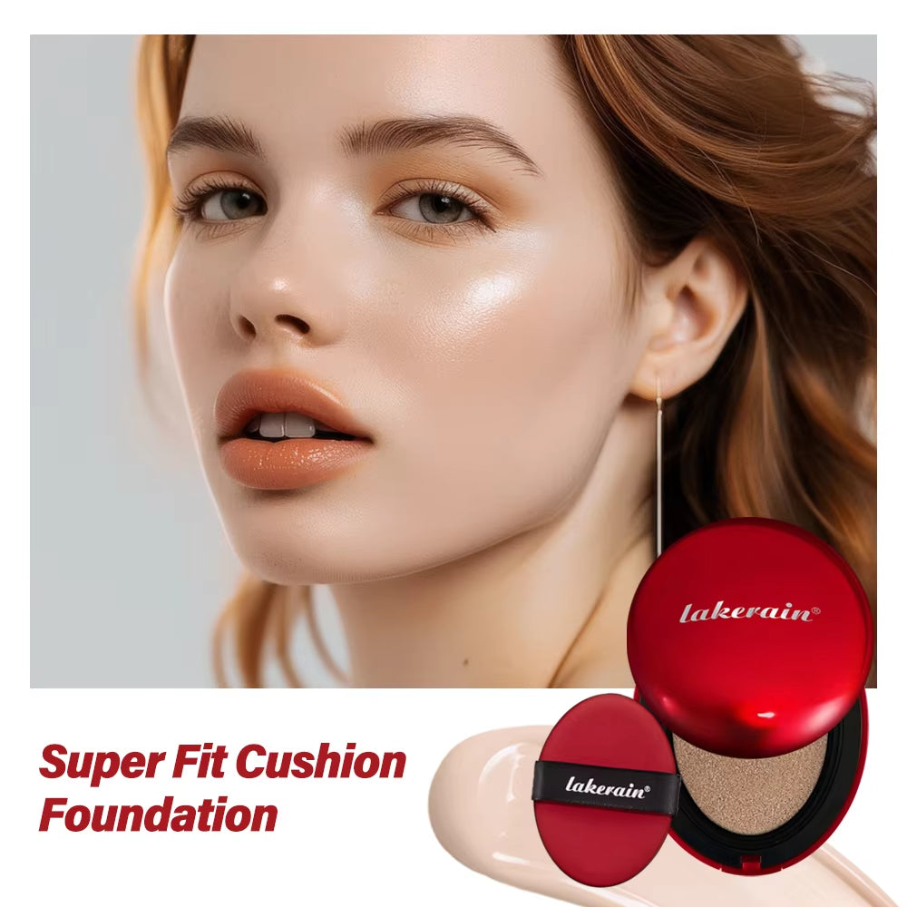 Lakerain Glow Cushion Foundation – Waterproof SPF Sunscreen & Long-Lasting Brightening Base 💖