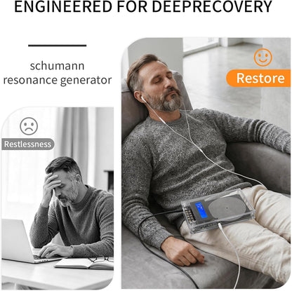 Frequency Generator for Healing Set, 7.83Hz Sine Wave Schumann Resonance Generator with Headphones Included, 0.01Hz-100Khz for Deep Sleep, Peak Focus & Office Recovery (Black) | 7.83Hz Sine Wave Schumann Resonance, Headphones Included, 0.01Hz-100Khz Range, Deep Sleep & Peak Focus