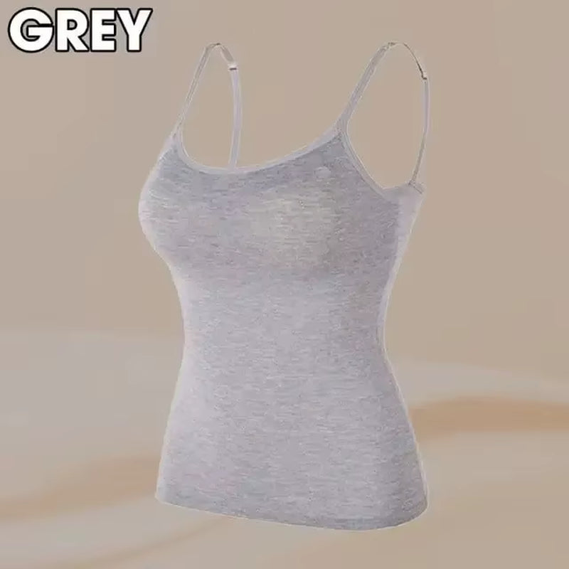 Higher Quality Solid Padded Bra Sexy Women Tops Camisole Top Women Vest Women Camisole with Built in Bra Cami Top Vest Tank Top