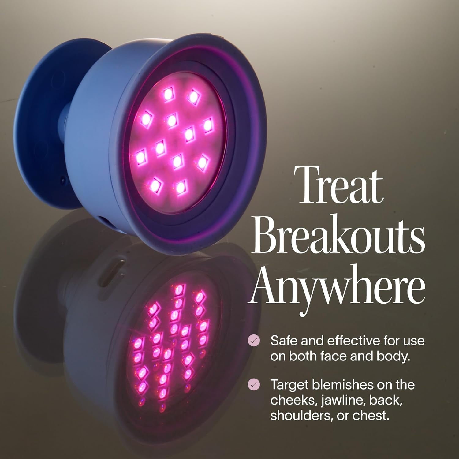 Luminous "Bye Acne" LED WAND – Red & Blue Light Therapy for Blemish-Free Skin 🌟💧