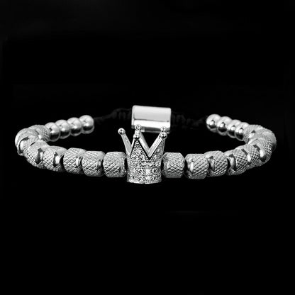 Premium Gold Crown Bracelet – Adjustable 316L Stainless Steel Bangle👑