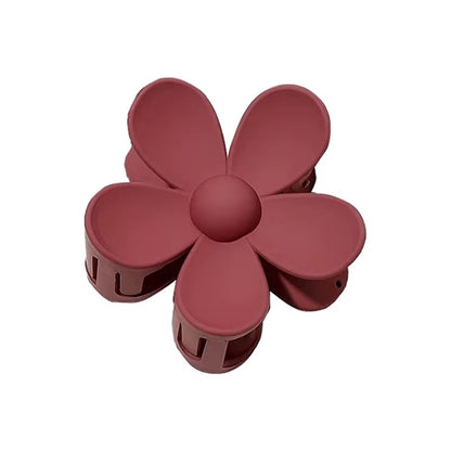 🌸 7CM Matte Frosted Flower Hair Claw – Elegant Lily Floral Shark Clip for Women & Girls  ✨🎀