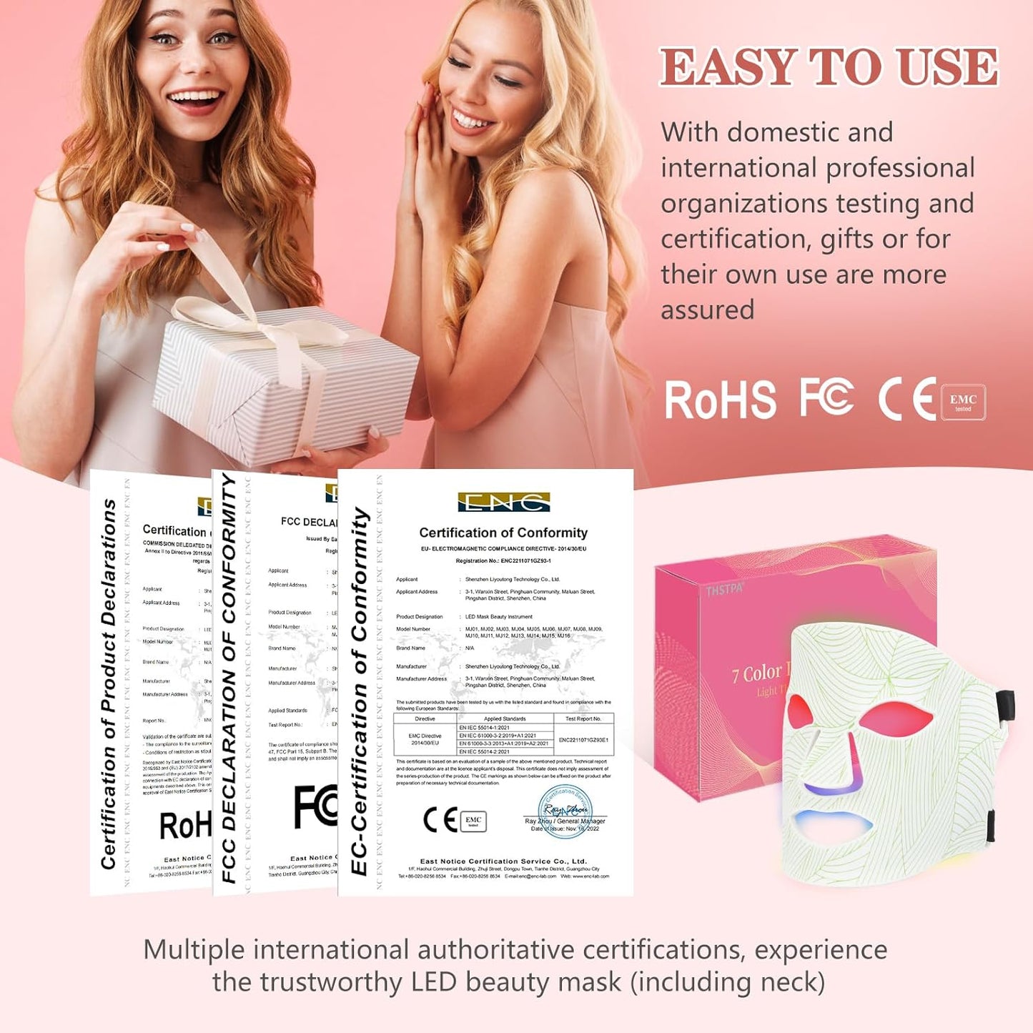 Pro 7-Color LED Face & Neck Therapy Mask – 309 High-Density Beads with 5-Level Brightness for Full-Spectrum Skin Care 🧖‍♀️