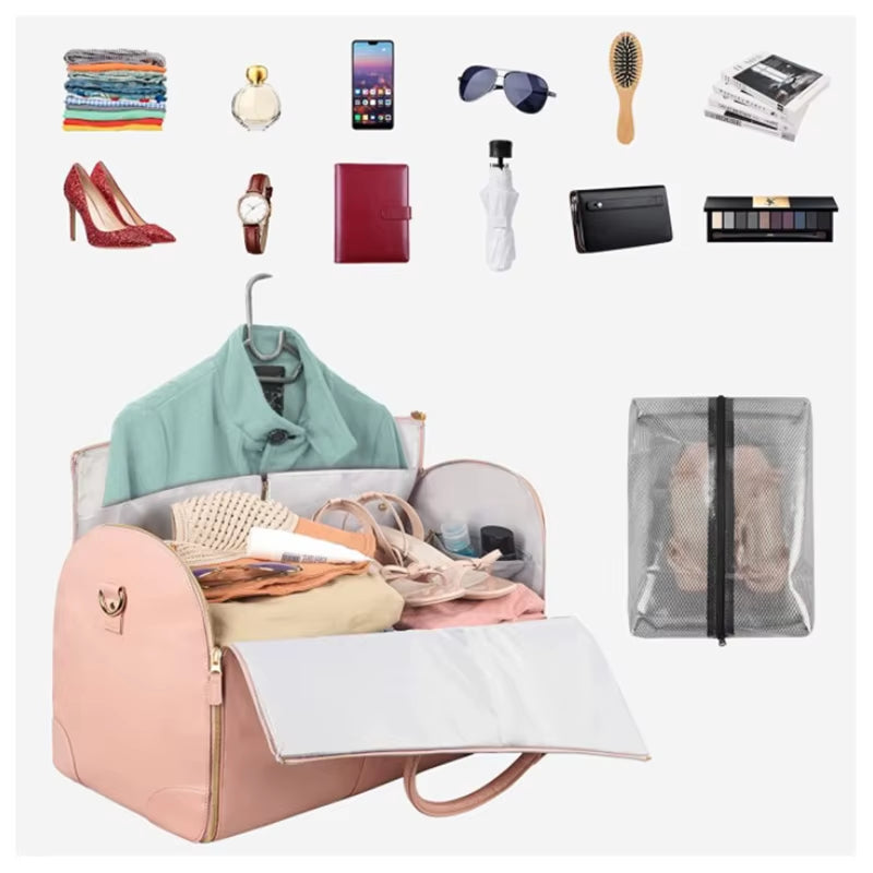 ✈️ Foldable Multi-Function Travel Duffle – Large Capacity Gym & Fitness Bag for Women | Waterproof Overnight Carry-On & Coach Bag 🎒💪
