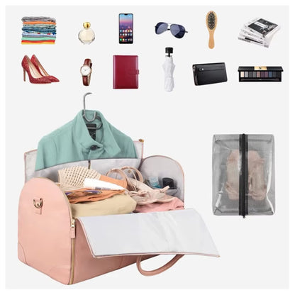 ✈️ Foldable Multi-Function Travel Duffle – Large Capacity Gym & Fitness Bag for Women | Waterproof Overnight Carry-On & Coach Bag 🎒💪