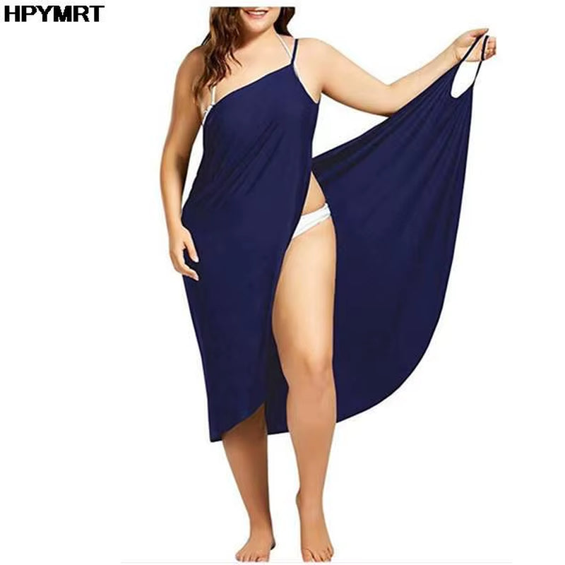 🏝️ 3-in-1 Y2K Beach Wrap Skirt & Backless Halter Top – Multi-Way Crossover Swimsuit Cover-Up | Sexy Summer Sarong Veil 🌊✨