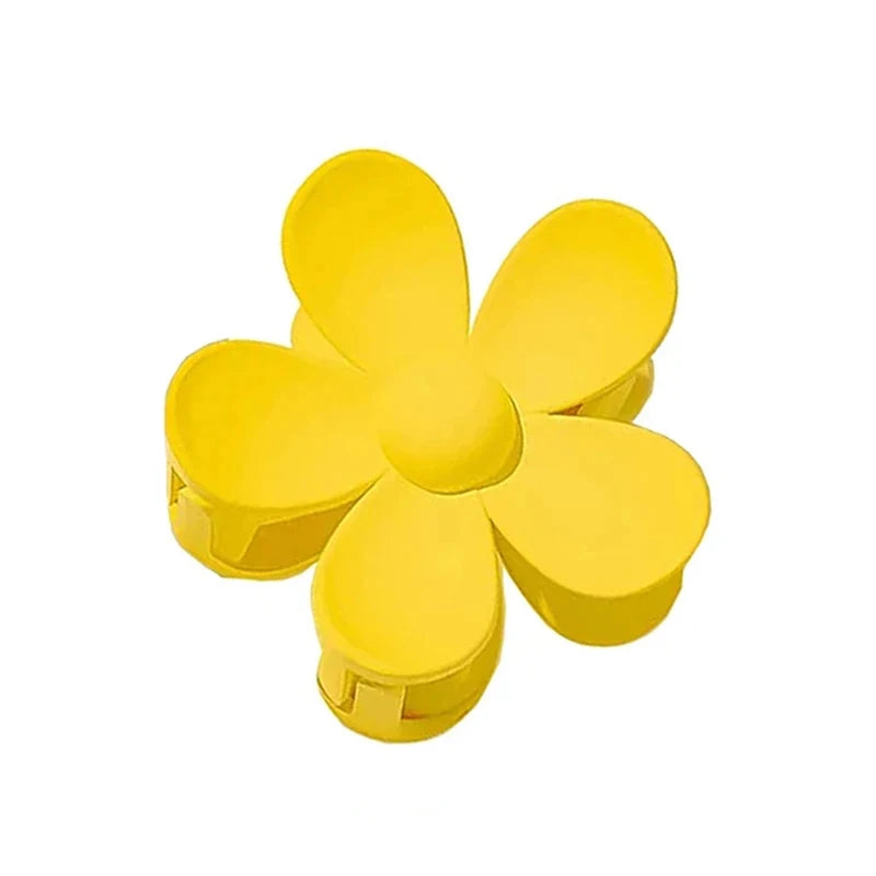 🌸 7CM Matte Frosted Flower Hair Claw – Elegant Lily Floral Shark Clip for Women & Girls  ✨🎀