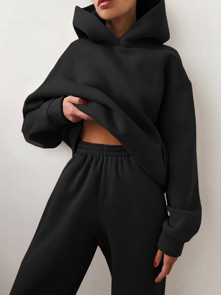Effortless Style: Women’s Hooded Two-Piece Lounge Set 🌿