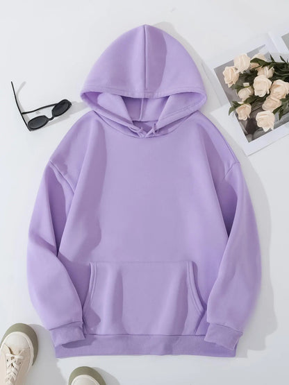 : Women’s Plus Size Graphic Hoodie – Cozy Drawstring Pocket Sweatshirt for Fall & Winter ❄️🧶
