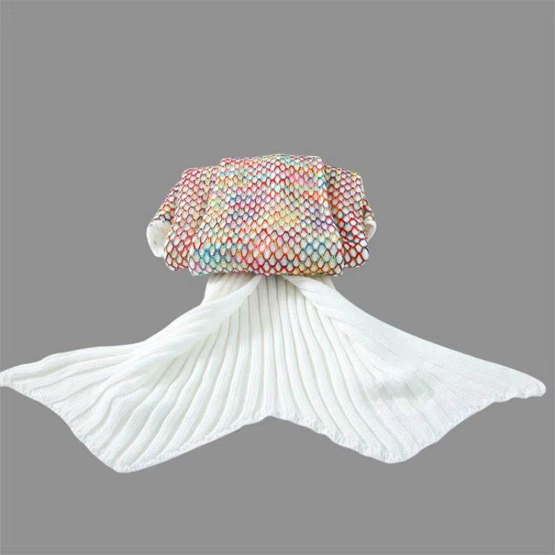 ✨ Handmade Crochet Mermaid Tail Blanket – Ultra-Soft Cozy Sleeping Bag for Adults & Teens 🧜‍♀️🎁