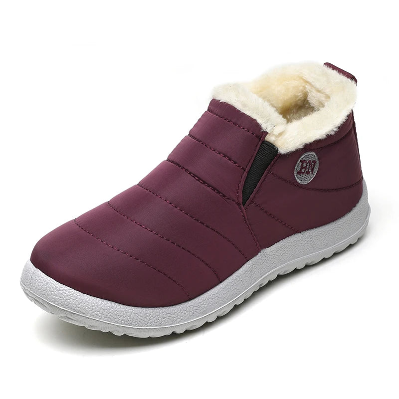 ❄️ Ultra-Warm Waterproof Snow Boots – Unisex Winter Platform Shoes with Plush Lining 🏔️✨