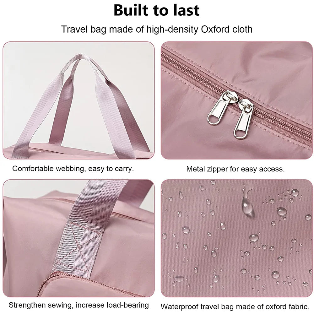 2026 Expandable Folding Travel Bag – Waterproof Large Capacity Duffle, Gym & Yoga Tote with Wet/Dry Pocket ✈️itness