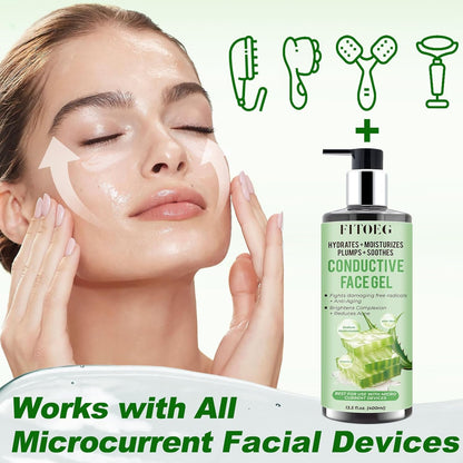 Ultra-Hydrating Conductive Gel – Hyaluronic Acid & Aloe Facial Primer 🌊✨