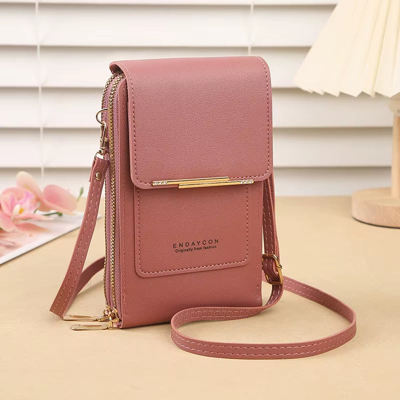 📱 Touch Screen Smart Crossbody Bag – Clear Window Cell Phone Purse & RFID Card Holder | Trendy Mini Shoulder Bag for Women ✨👜