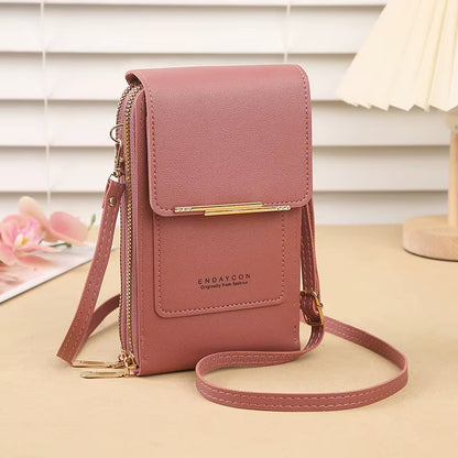 📱 Touch Screen Smart Crossbody Bag – Clear Window Cell Phone Purse & RFID Card Holder | Trendy Mini Shoulder Bag for Women ✨👜