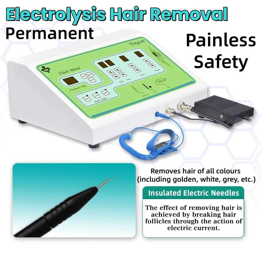 Professional Permanent Electrolysis System | Precision Galvanic Epilator for Clinical Hair Removal