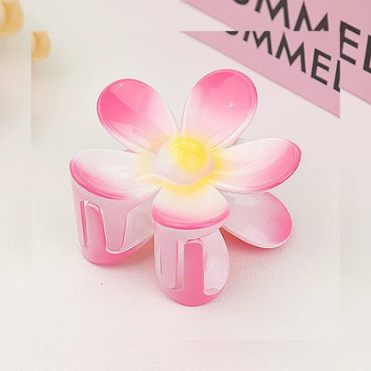 🌸 7CM Matte Frosted Flower Hair Claw – Elegant Lily Floral Shark Clip for Women & Girls  ✨🎀