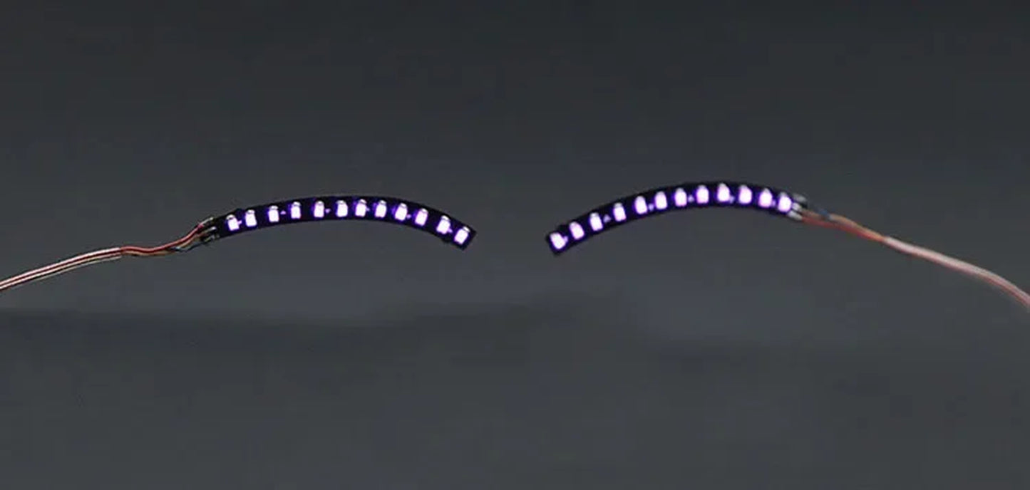 LED Light False Eye Lashes Luminous Eyelash Party Bar Makeup Eyelid Eyeliner Halloween