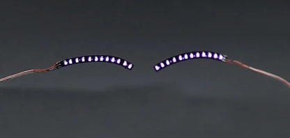 LED Light False Eye Lashes Luminous Eyelash Party Bar Makeup Eyelid Eyeliner Halloween