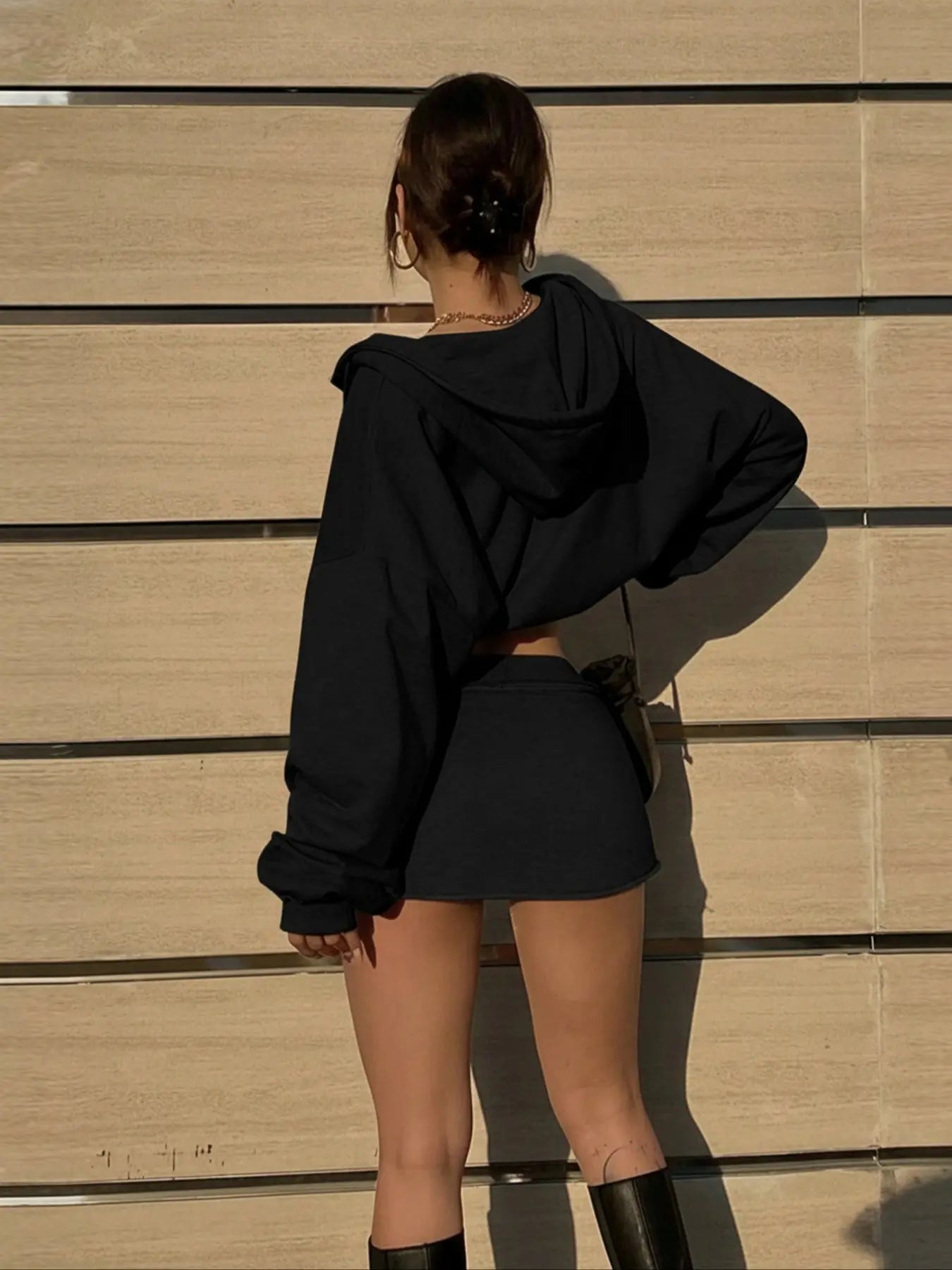 The Autumn Bliss Set | Hooded Zip Top & Skirt-Pants Duo ✨
