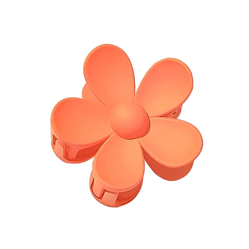 🌸 7CM Matte Frosted Flower Hair Claw – Elegant Lily Floral Shark Clip for Women & Girls  ✨🎀