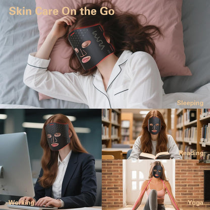 VYM Pro Cordless Red Light Therapy Mask – 292 High-Energy LEDs, Ultra-Thin 2mm Design for Face & Skin Care at Home or Travel ✨