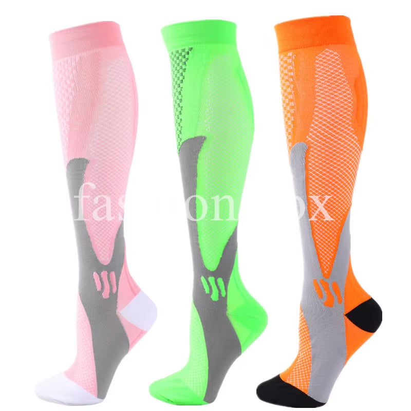 🏃‍♂️ 3 Pairs Premium Compression Socks for Men & Women Anti-Fatigue Knee Highs 🧦✨