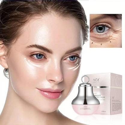 Electric Massage Eye Cream, 2-In-1 Firming Eye Moisturizer for under Eye Care, Targets Dark Circles and Fine Lines, Deep Hydration Soothes Eye Fatigue, Suitable Lightweight Texture for Daily Use