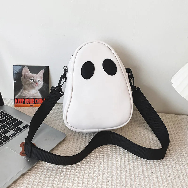 😈 Vintage Devil Ghost Shoulder Bag – Unique Alt-Goth Underarm Purse | Funny Y2K Crossbody Handbag for Women & Teens 🖤✨