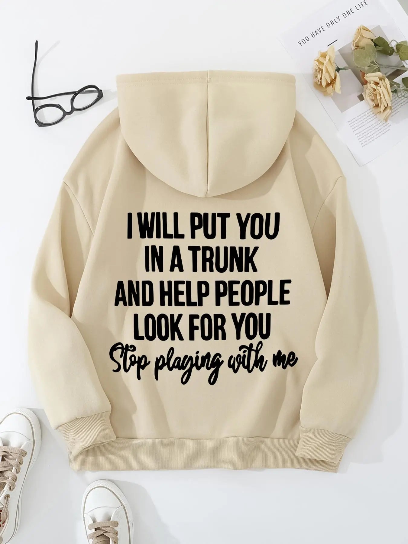 : Women’s Plus Size Graphic Hoodie – Cozy Drawstring Pocket Sweatshirt for Fall & Winter ❄️🧶