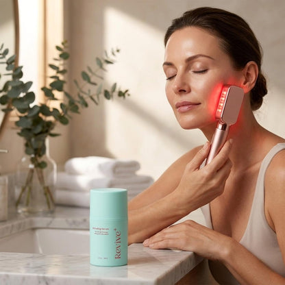 Red Light & Microcurrent Activation Serum (1 Oz) – Anti-Wrinkle Hyaluronic Booster 🌟⚡️
