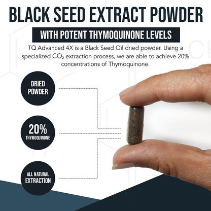 🌿 Premium Black Seed Oil Capsules | 20% Thymoquinone High Potency | Ultra-Concentrated Nigella Sativa 💎 - 60:1  (60 Capsules)