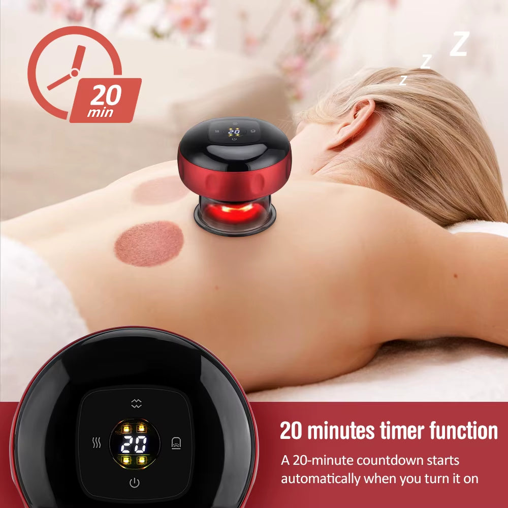 Bare N Bliss Smart Electric Cupping Massager | 12-Level Heat & Suction ✨