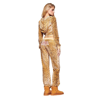 I.AM.GIA X VON DUTCH KAMERON VELOUR JACKET - LEOPARD