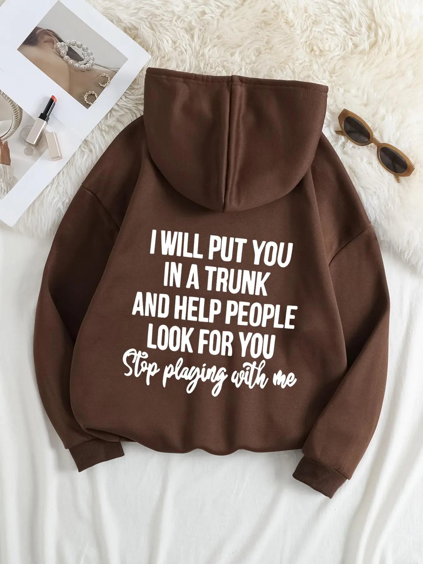 : Women’s Plus Size Graphic Hoodie – Cozy Drawstring Pocket Sweatshirt for Fall & Winter ❄️🧶