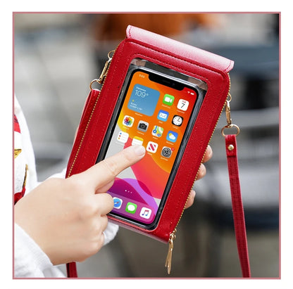 📱 Touch Screen Smart Crossbody Bag – Clear Window Cell Phone Purse & RFID Card Holder | Trendy Mini Shoulder Bag for Women ✨👜