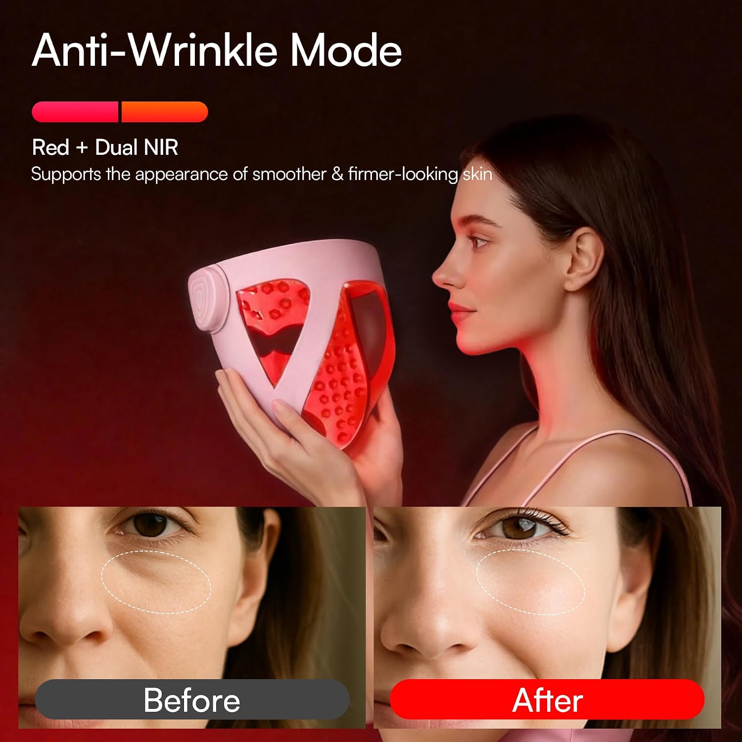 Revitalize Your Skin with the Glow 4D Wireless Red Light Therapy Mask – Dual NIR, 320 LEDs, and 4 Custom Modes for Ultimate Skincare at Home or On-the-Go!