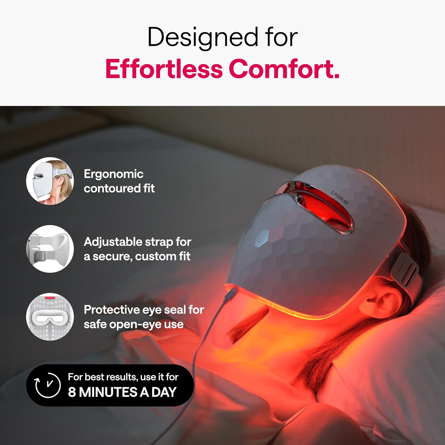 Revitalize Your Skin with the Reglow LED Face Mask - Advanced Red, Blue, Yellow & Infrared Light Therapy for Acne & Anti-Aging, Cordless & Remote Controlled for Ultimate Home Skincare Experience