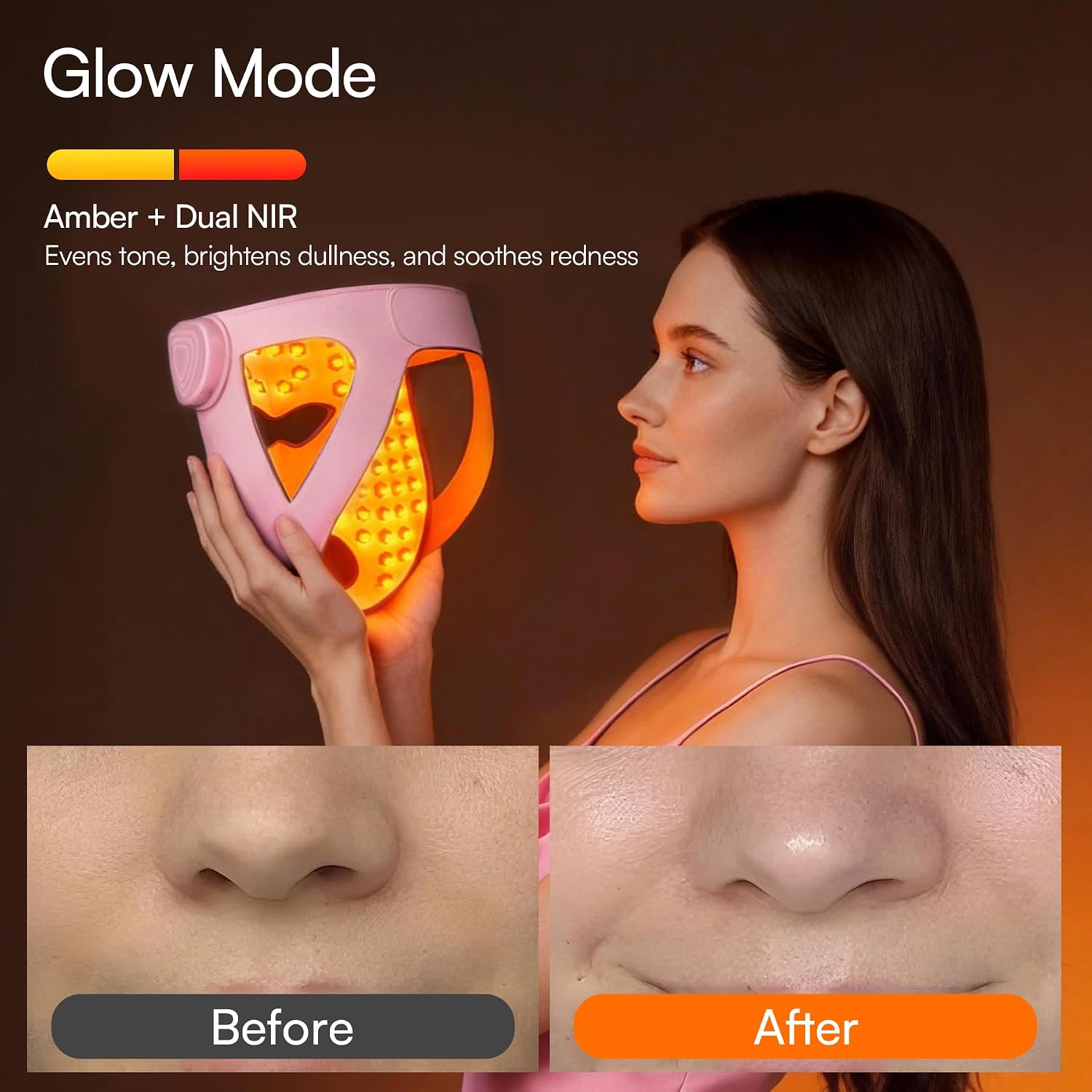 Revitalize Your Skin with the Glow 4D Wireless Red Light Therapy Mask – Dual NIR, 320 LEDs, and 4 Custom Modes for Ultimate Skincare at Home or On-the-Go!