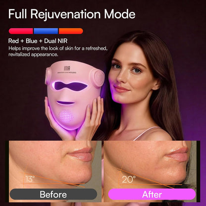 Revitalize Your Skin with the Glow 4D Wireless Red Light Therapy Mask – Dual NIR, 320 LEDs, and 4 Custom Modes for Ultimate Skincare at Home or On-the-Go!