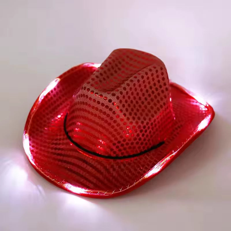 Wireless LED Disco Cowboy Hat | Flashing Neon Bachelorette Party Cap 💃