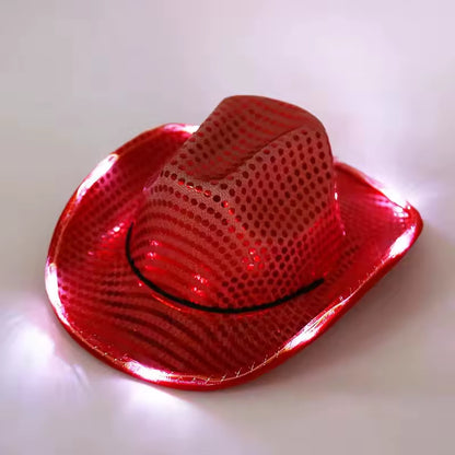 Wireless LED Disco Cowboy Hat | Flashing Neon Bachelorette Party Cap 💃