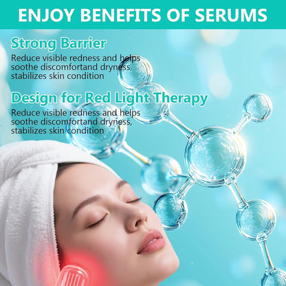Luminous Red Light Therapy Face & Neck Serum – Anti-Aging Wrinkle Reducer 🌟💧