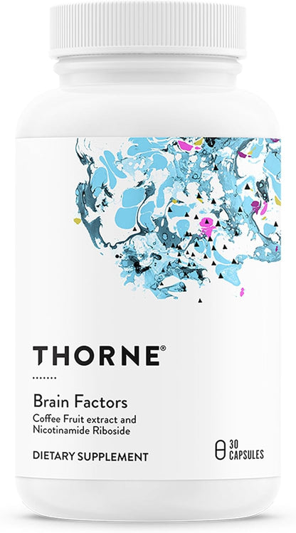 Brain Factors Brain Health Supplement - Featuring Nicotinamide Riboside, Coffee Fruit Extract, and Betaine Anhydrous for Enhanced Learning, Memory, and Cognition - Third-Party Certified - 30 Capsules