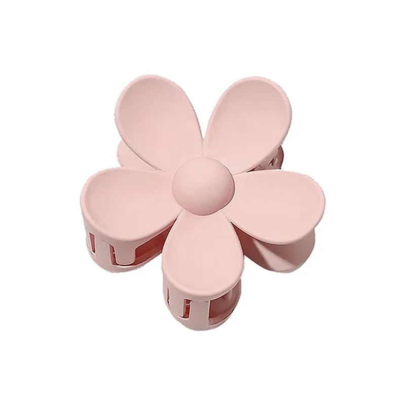 🌸 7CM Matte Frosted Flower Hair Claw – Elegant Lily Floral Shark Clip for Women & Girls  ✨🎀