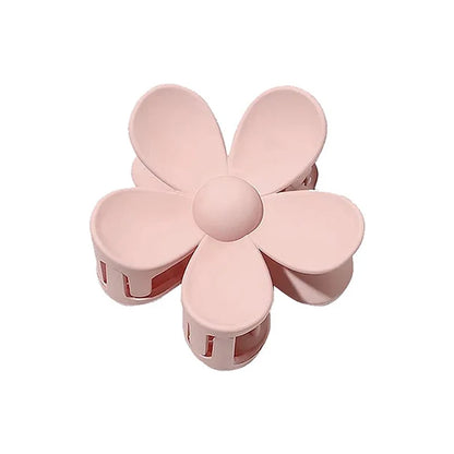 🌸 7CM Matte Frosted Flower Hair Claw – Elegant Lily Floral Shark Clip for Women & Girls  ✨🎀