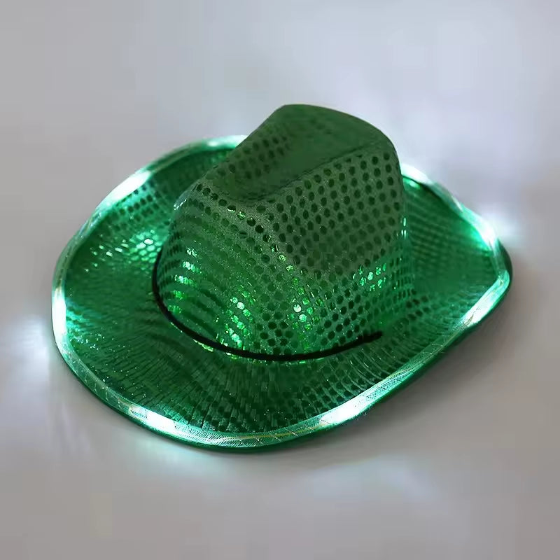 Wireless LED Disco Cowboy Hat | Flashing Neon Bachelorette Party Cap 💃