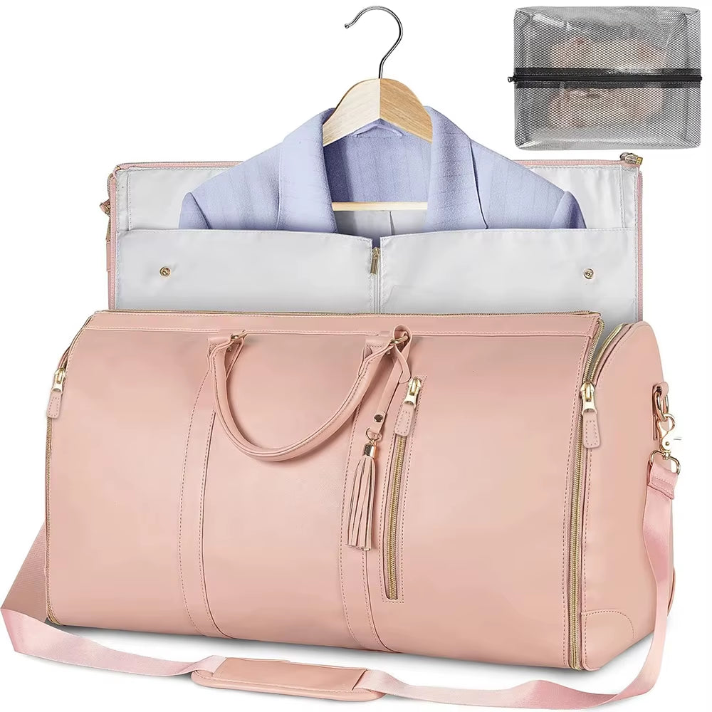 ✈️ Foldable Multi-Function Travel Duffle – Large Capacity Gym & Fitness Bag for Women | Waterproof Overnight Carry-On & Coach Bag 🎒💪