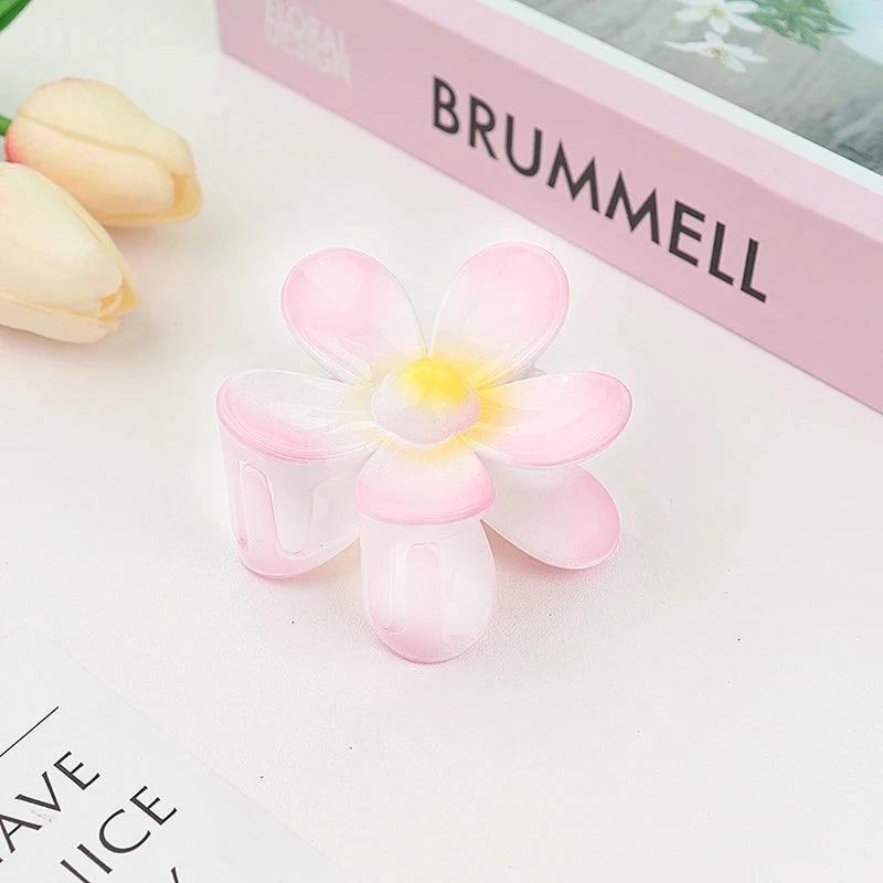 🌸 7CM Matte Frosted Flower Hair Claw – Elegant Lily Floral Shark Clip for Women & Girls  ✨🎀