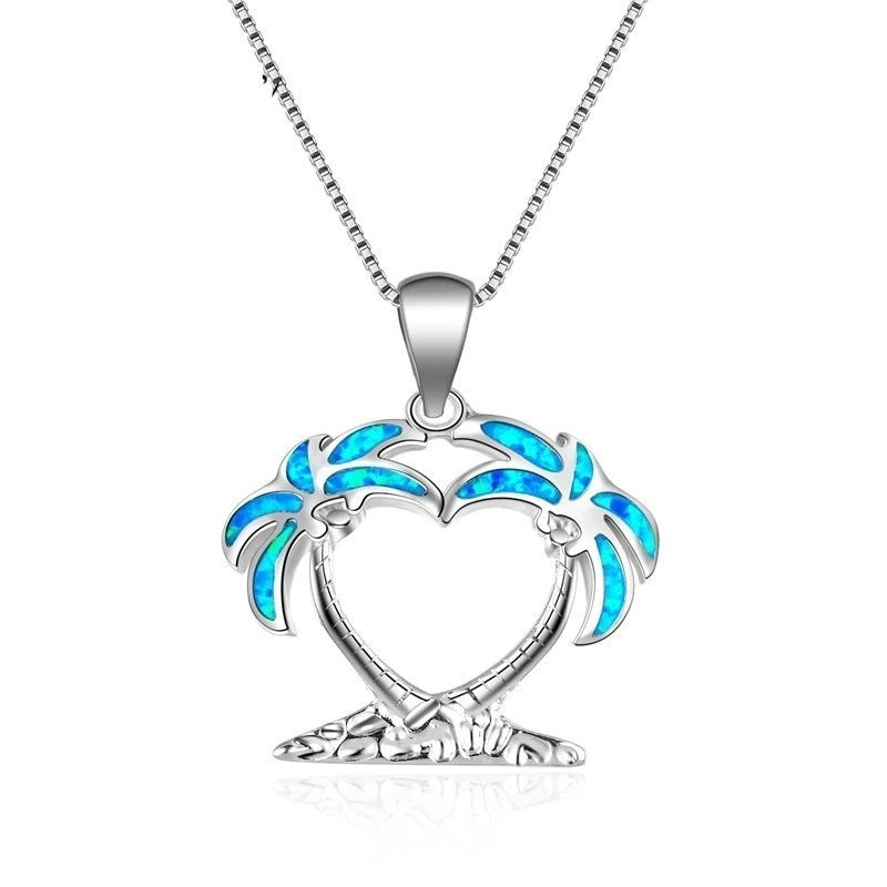 🐢 Bohemian Blue Fire Opal Sea Turtle Necklace – Shimmering Ocean Animal Pendant for Women 🌊✨